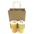 Competitive Price Custom Brown Kraft Disposable Paper Bags with Twisted Rope Handle Recycled Materials Pizza & Milk Packaging