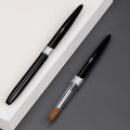 Professional Germany Brush Nails Size 16 18 20 Oval Flat Oval Black Metal Handle High Quality Custom Kolinsky Acrylic Nail Brush