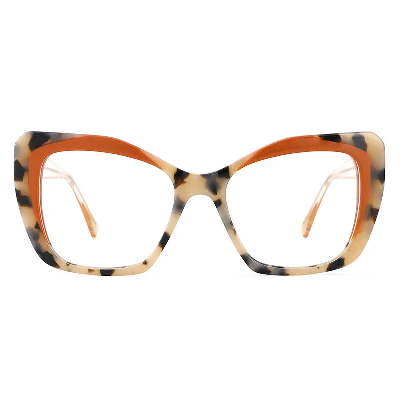 31120 Comfortable Oversized Cat Eye Acetate Eyewear Vintage Optical Oculos Frame