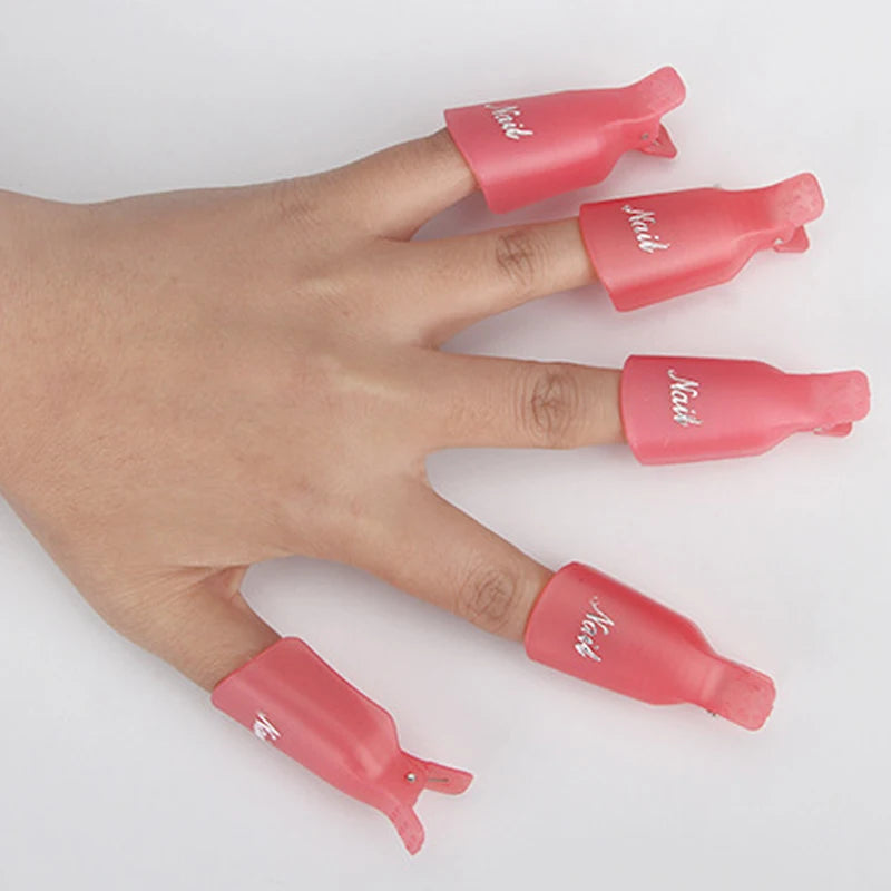 10-Piece Set Portable Magic Nail Removal Tool Practical Plastic Handle Manicure Scissors Environmentally-Friendly Reusable Nail