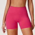 Tight yoga shorts stretch high waisted peach hip lifting running fitness shorts
