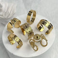 Hot Trending 18K Original Gold Islamic Ring Wedding Brass  Rings Sets Jewelry for Women
