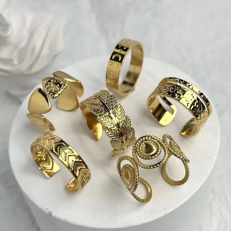 Hot Trending 18K Original Gold Islamic Ring Wedding Brass  Rings Sets Jewelry for Women