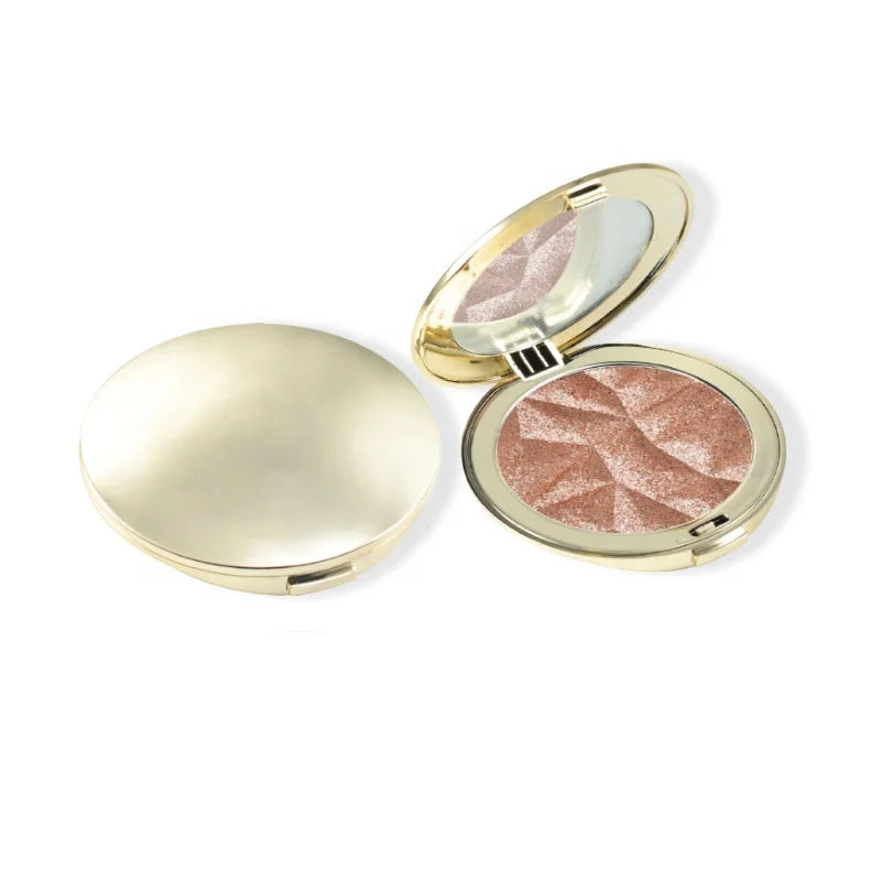Vegan OEM Shimmer Pressed Face Highlighter Gold Packaging Highlight Makeup Holographic Highlighter