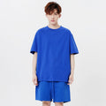 ET-091 Custom 100%cotton Summer 2 Pcs Tracksuit Short Set Unisex Men t Shirt and Shorts Sets