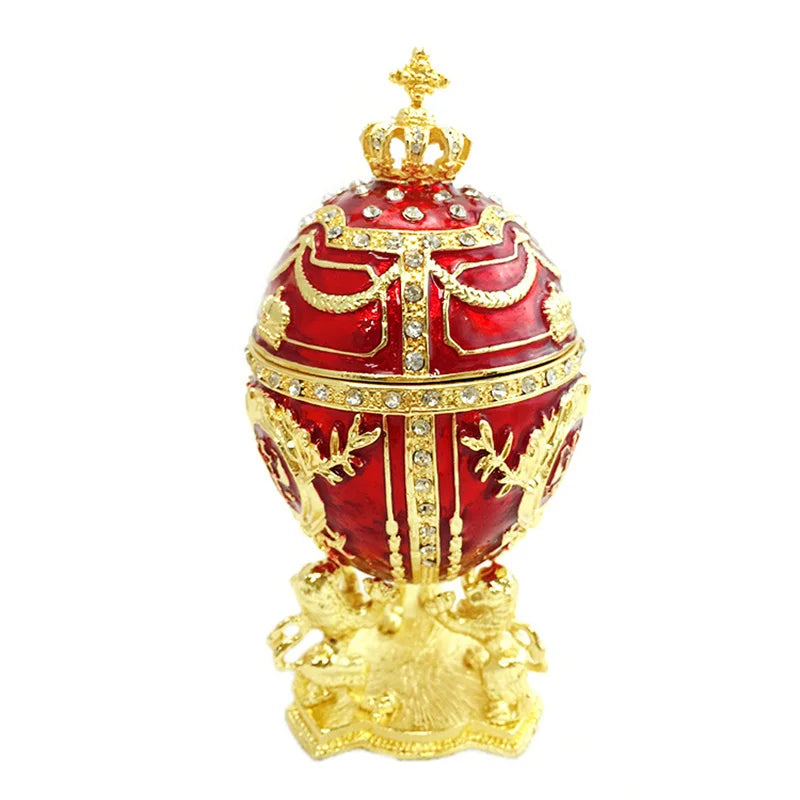 European Palace Egg Jewelry Box with Diamond