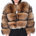 Wholesale Natural Raccoon Fur Parka Coat Winter Thick Warm Outwear with Short Canvas Real Fur Hooded Jacket