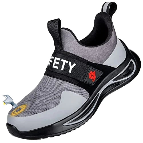 Diansen Men Women Steel Toe Trainers Puncture Proof Safeti Shoes Lightweight Breathable Comfortable Safety Shoes Work