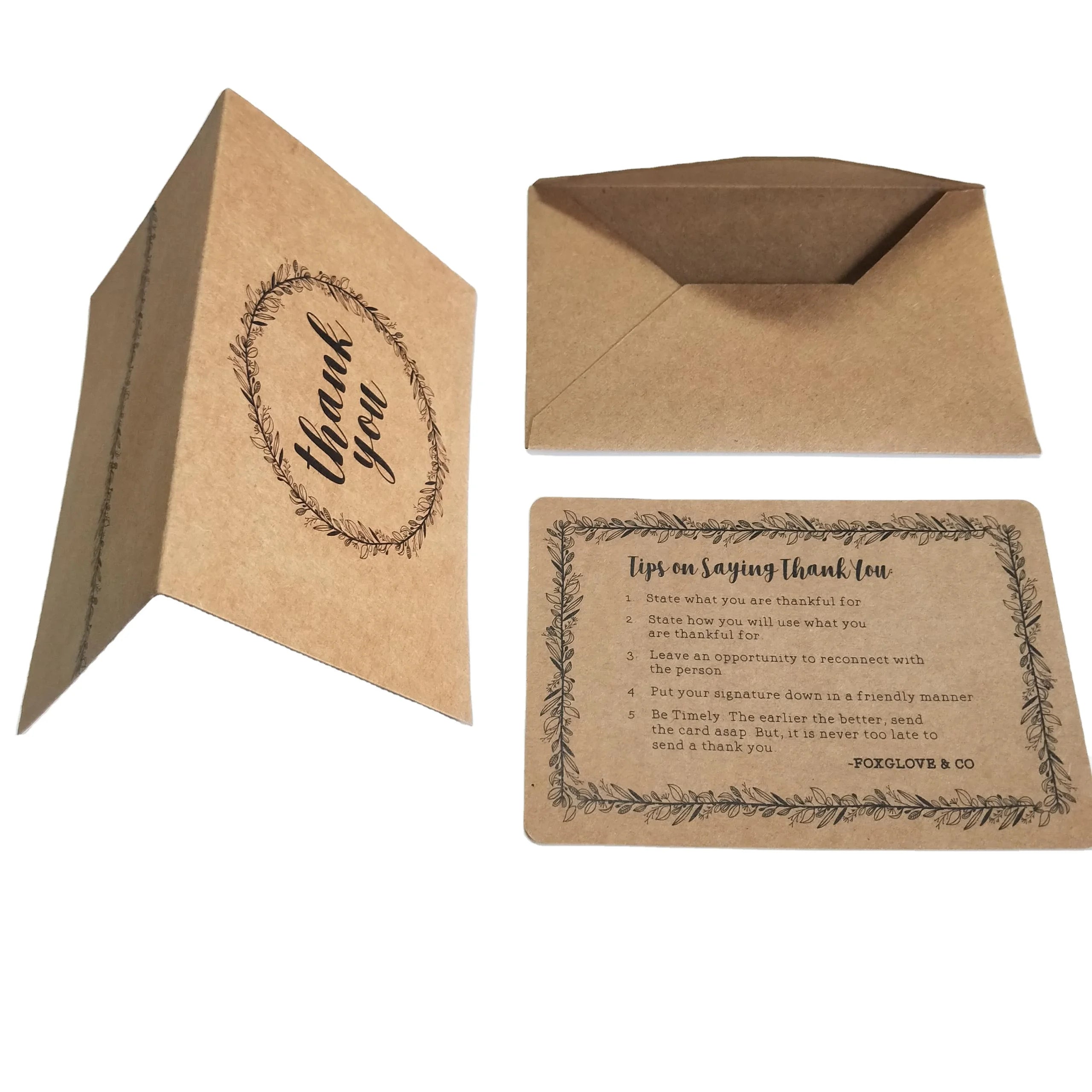 Custom Printed Business Thank You Card Coated Paper for Business & Personal Use