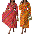 D500 Latest Design Summer Dress for Women Fashion Puff Sleeve Turn-down Collar A-line  Printed Ladies Office Dresses