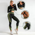 Yoga Crop Top Yoga Jackets Sports Bras for Fitness Leggings Gym Wear Women Sets Sportswear 3 Piece Set Women Apparel
