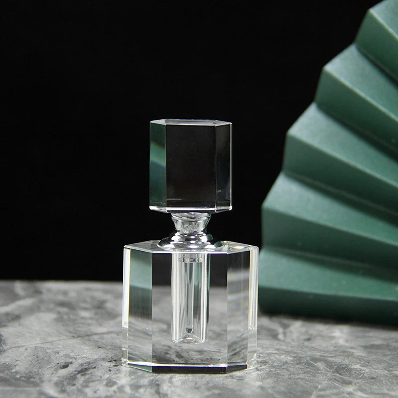 Fancy 6ml Empty Perfume Bottles Pujiang Manufacturers Clear Crystal Bottle for OUD Attar
