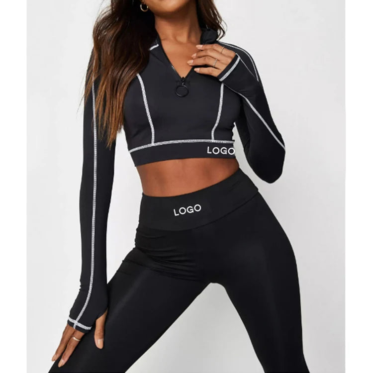 K210445 Clothing Manufacturer Custom Yoga Sets Fitness Women Yoga Pants Sets Gym Workout Sets Sport Woman Fitness Clothing