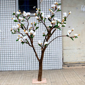 Wedding Blossom Flower Tree Decoration Faux White Magnolia High Simulation Artificial Magnolia Tree for Garden Landscaping
