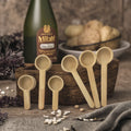 Factory Wholesale Small Beech Wood Coffee Bean Measuring Spoon Set Bamboo Cutlery for Tea Food Tableware Decorations Ornaments