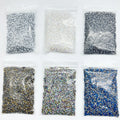 Nail Rhinestones Crystal Glass Opp Bag DIY Jewelry Strass Crystal Non Hot Fix Glitter Dress Rhinestones 2 Bags Silver Rhinestone