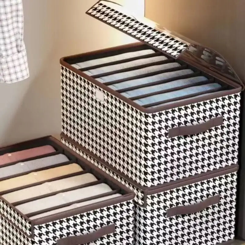 6/7/9 Grids Jeans Foldable Organization Storage Box Bins Closet Organizer Clothing Organization System Drawer Organizers Cabinet