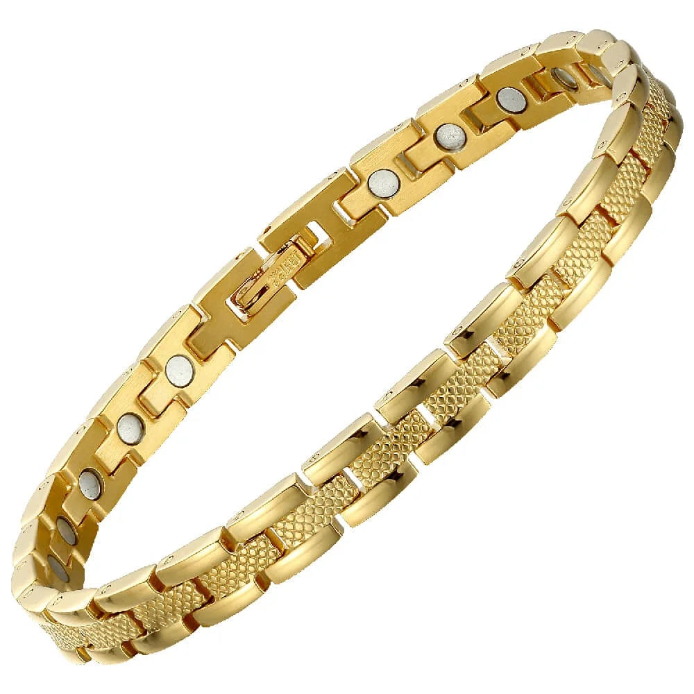 BioMagnetic Jewelry Bio Energy  Balance Wristband Gold  Germanium Arthritis Magnetic Stainless Steel Bracelets