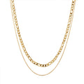 Trends 2025 Modern Unique Waterproof Anti Tarnish 316l Stainless Steel 18k Real Gold Fashion Layered Necklaces for Women