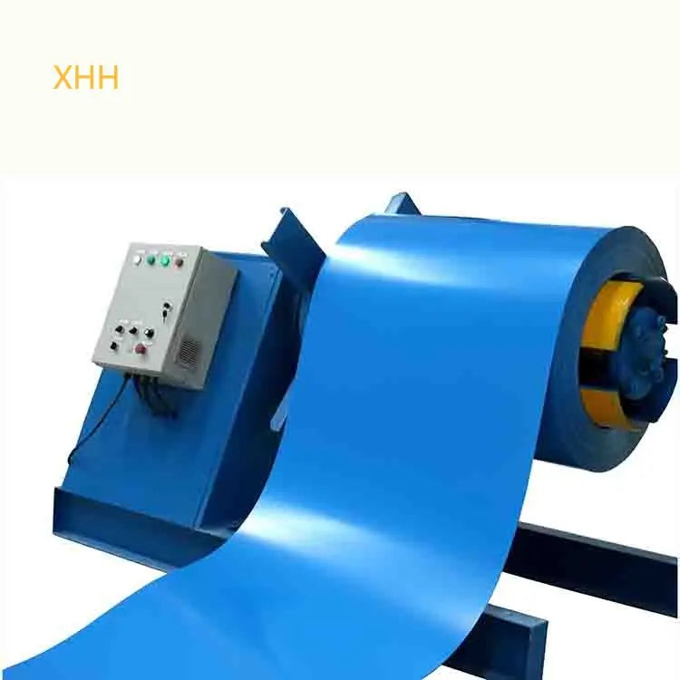 Chrome Plated Double Decoiler Slicer Hydraulic Metal Sheet Coil Automatic Uncoil Machine Bearing 380V/50HZ/3PH 3-Year Warranty