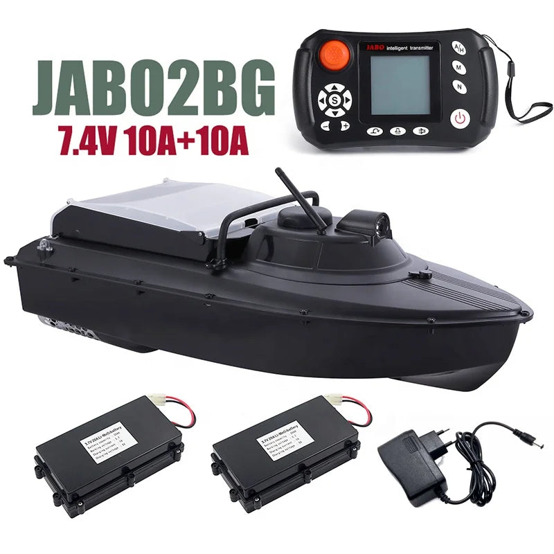 Germany Warehouse JABO2BG 7.4V10A Two Batteries Gps Autopilot Fishfinder Sonar Fish Finder Rc Bait Boat Fishing Baitboat Jabo 2