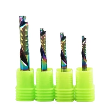 CHENGZHEN HRC55 DLC Coated Single Flute End Mill - High Precision â‰¤0.005mm CNC Router Tool RoHS Certified