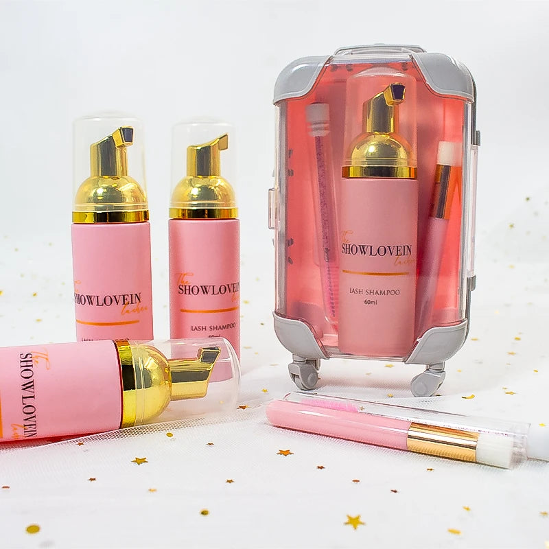 Professional Custom Logo 60ml 100ml Eye Lash Extension Foam Cleanser Lash Shampoo