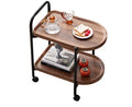 Hot New Removable Double Metal Coffee Table with Wooden Sofa and Shelving End Table