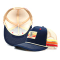 Custom Embroidery logo Mesh Trucker Hat Lightweight Breathable Adjustable Unisex Snapback Gorras 5 Panel Baseball Cap with Rope