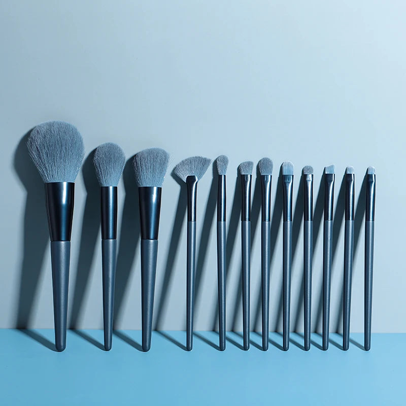 Your Own Brand Luxury 12 Pcs Synthetic Hair Soft Full Makeup Brush Set with Bag