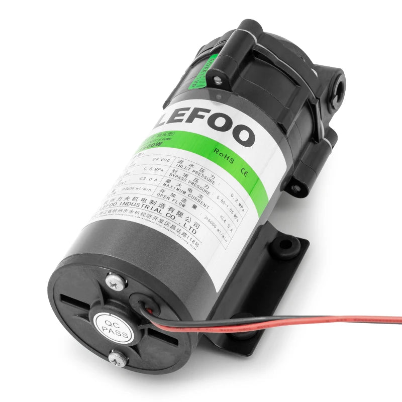 LEFOO Hot Sale 24V DC 600gpd Ro Booster Pump for Home Commercial Water Purification Hydraulic Pump