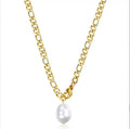 Women's Gold Feijia Chain White Pendant Necklace Fashion Chains Necklace