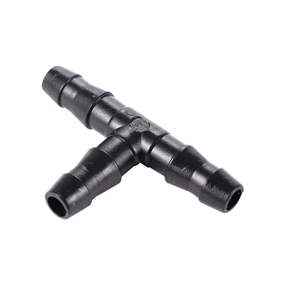 3 Way Connectors 1/4 Inch Barb Tee Water Connectors Pipe Barbed Hose Fitting for Micro Irrigation