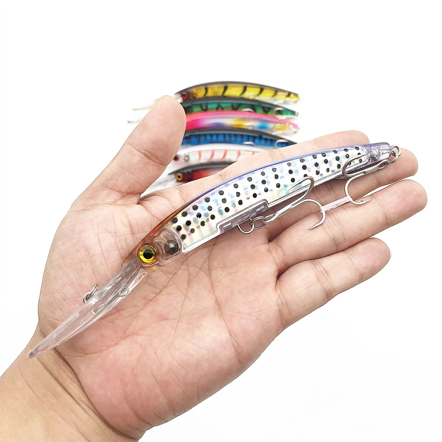 Top Right 24g 170mm M2307 Seawater Fishing Bait Big Minnow Deep Diving Lip Trolling Lure Pesca Jerkbait