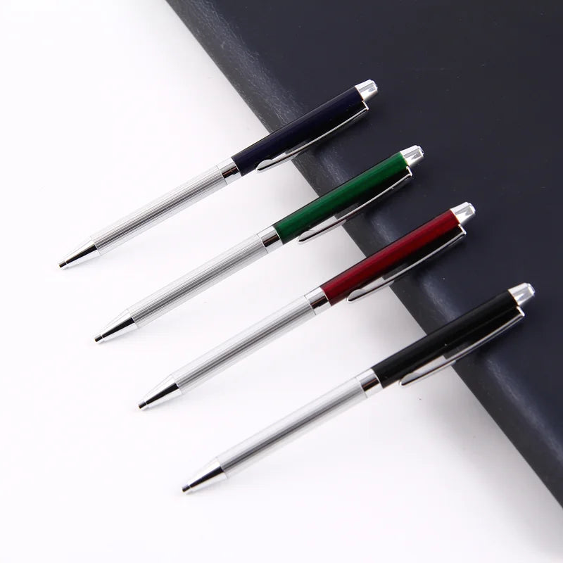 Luxury Slim 0.7mm Metal Twist Ballpoint Pen Laser Engraving Customizable Office Business Marketing Hotel Wedding Custom Logo