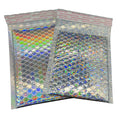 Small Size Holographic Metallic Bubble Envelopes Shipping Laser Bubble Mailer for Clothing Package 150*200+40mm