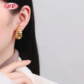 Manufacture Fashion Vintage AAA Zircon 18K Gold Plated Stud Tear Drops Earings for Women Wholesale Jewelry
