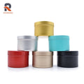Factory Custom Label Slip Lid 50ml 50g Round Tin Containers Gold Candle Tin Cans Gold Aluminum Candle Jar