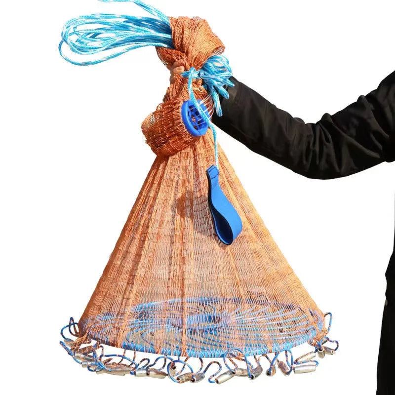 Optimal Mesh Size and Fast Sink Speed for Easier Catchers Tangle-free Design Cast Fishing Net