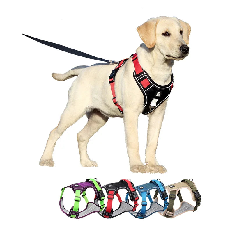 Kingtale No Pull Harness Breathable Sport Harness with Handle-Dog Harnesses Reflective Adjustable for Easy Control for Pets