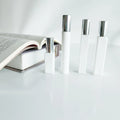 White Refillable Empty  Square Glass Spray Perfume Bottle Custom Branded 5ml 10ml 15ml Perfume Glass Bottle