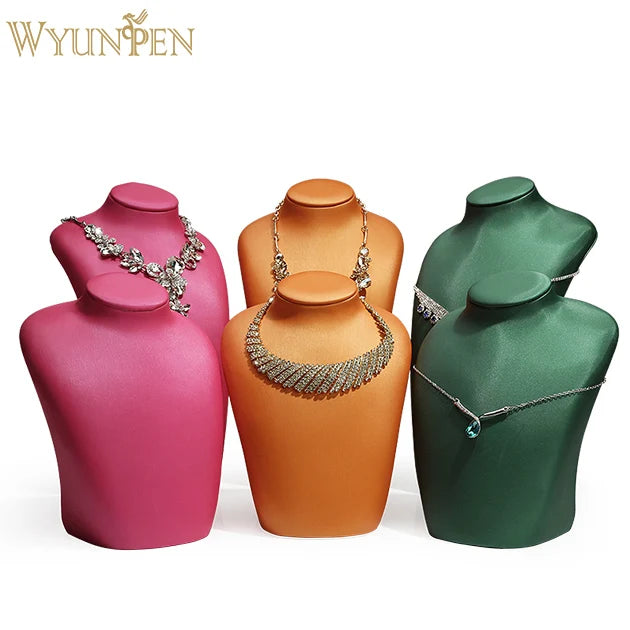 WYP  Customized Colorjewelry Necklace Stand Display Mannequin Bust Jewelry Display Mannequin