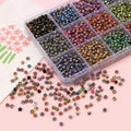 Wholesale 450g/pack 4mm Glass Seed Beads Gradient Gold Color Round Beads Jewelry Diy Jewelry Loose Beads