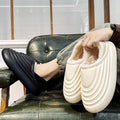 Winter New Cotton Shoes for Men and Women Fashion Solid Color Plush Warm Comfortable Indoor Slippers