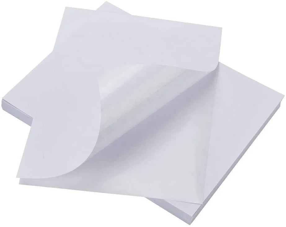 A4 Printable Full Color Self-Adhesive Craft Paper Waterproof Blank Sheets in Glossy/Matte Silicone Adhesive