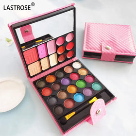 Diy Eye Makeup Private Label High Pigment Eyeshadow Palette Double Eyeshadow Palette Three PU Case Blush Colors Support
