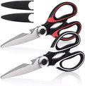 Heavy Stainless Steel Kitchen Scissors Multi-Purpose Plastic Handle Poultry and Fish Cutter for Outdoor Use