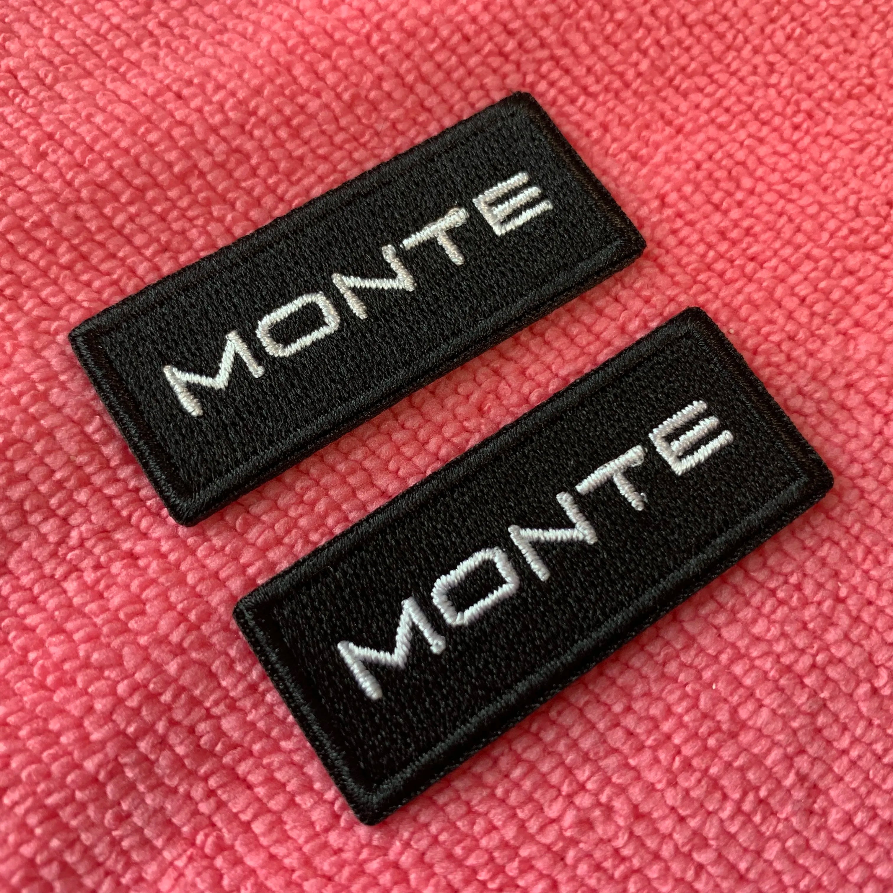 Newest Design Front logo Felt Embroidery Taghot Sale Embossed logo Fabric Embroidery Patch for Suits