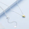 Hot Sale Trendy Wedding Engagement 925 Sterling Silver Zircon Animal Shape Pendant Necklace Gold Plated Link Chain for Women