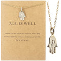 Wholesale Fashion Hasma Hand Pendant Necklace with Card Packing